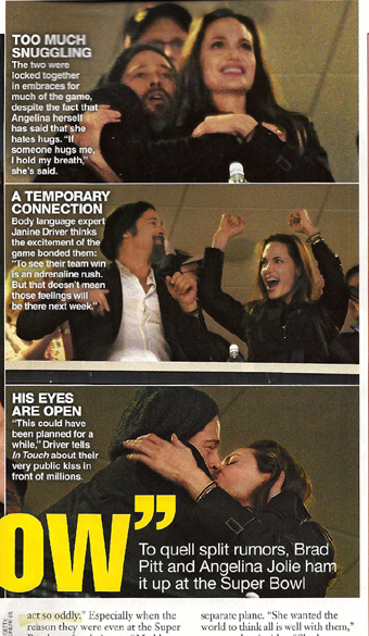 Illustration for article titled This Week In Tabloids: Brad & Angie Fake It While Jen & Gerard Make It